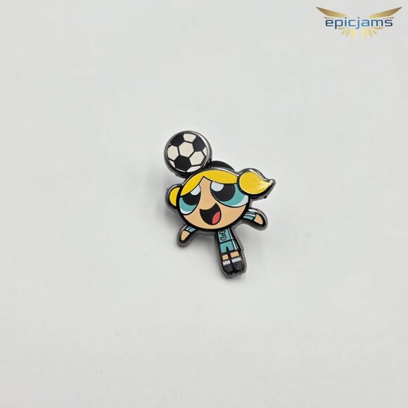The Powerpuff Girls Soccer Blind Box Enamel Pin - Bubbles - Picture 2 of 2